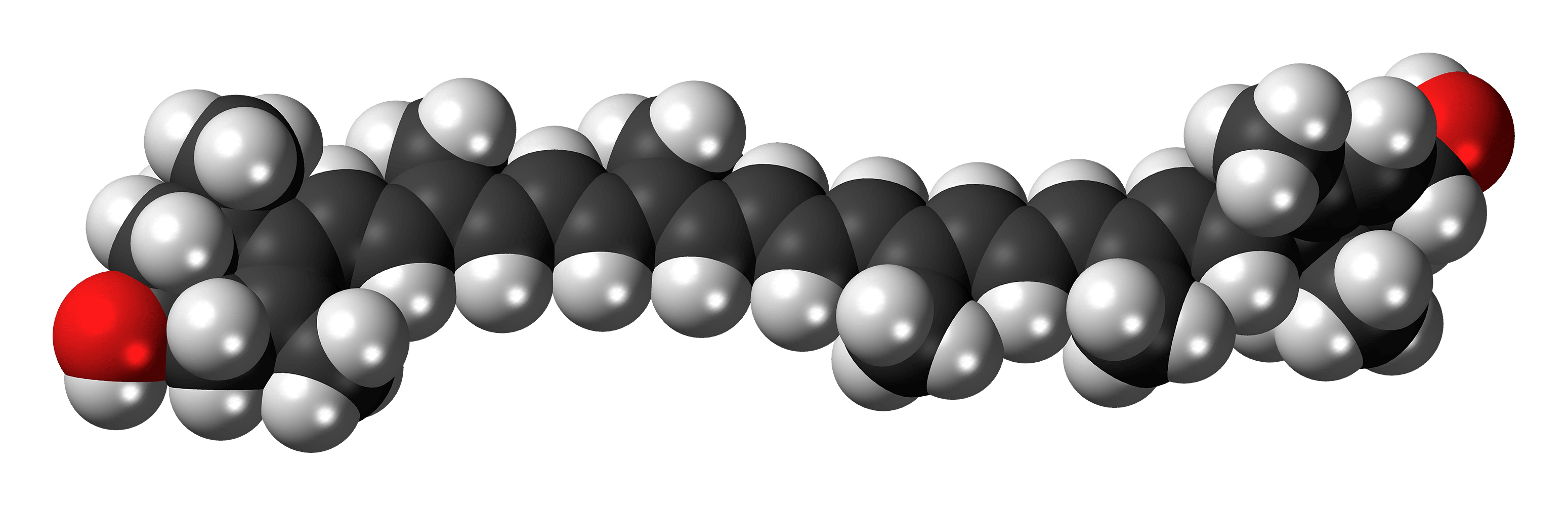 Lutein molecule_spacefill